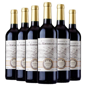地中海之恋 干红葡萄酒750ml*6瓶+双支礼盒750ml*2瓶 137元(207-40-30券)