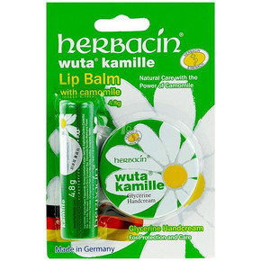 手机端# herbacin 贺本清 小甘菊润唇膏4.8g+经典护手霜20ml 29.9元