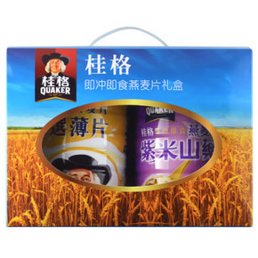 台湾进口 桂格 即食燕麦片年货礼盒1500g 60元(140-80)