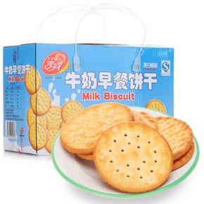 美丹 牛奶早餐饼干1000g 9.9元