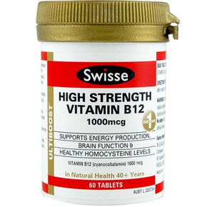 SWISSE 高浓度维生素B12 60片 71.2元(89，2件8折)