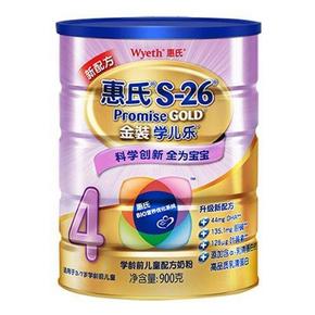 惠氏 Wyeth 金装学儿乐学龄前儿童配方奶粉 4段900克 87.5元