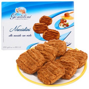 Gentilini 吉特里尼 榛子蜂蜜饼干250g x12盒 111.5元(411.5-200-100)