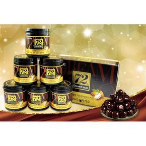 吃货最爱# Lotte 乐天 72%黑巧克力86g*6罐 券后52元包邮