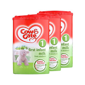 英国牛栏Cow&Gate 1段婴幼儿奶粉 900g*3罐 302元(332-30券)