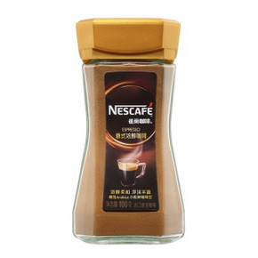手机端：雀巢(Nestle) 新意式浓醇咖啡100g 约35元(49，199-100)