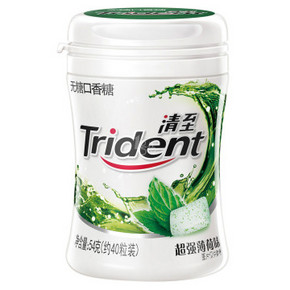 Trident清至 无糖口香糖40粒*10瓶 3味可选 49元(99-50)