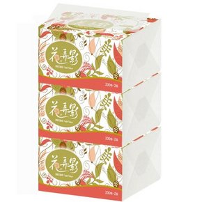 花弄影 抽取式面纸（中幅）2层200抽*3包 约4元(7.9，99-50)