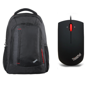 手慢无# ThinkPad 电脑双肩背包+光电鼠标套装 40.9元(128.9-88券)