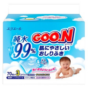 大王 婴儿用湿巾 3连包 折34元(39.9，2件85折)