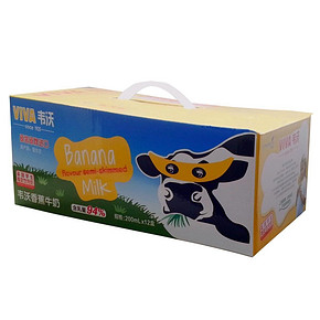 爱尔兰进口 VIVA 韦沃香蕉牛奶 礼盒装200ml*12 折32.5元(65，2件5折)