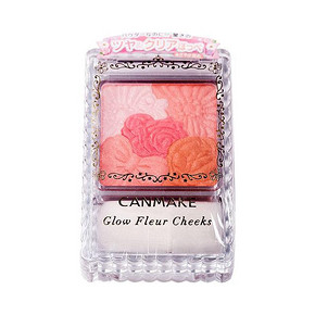 颜值担当# 日本Canmake 花瓣雕刻四色珠光五色腮红 1号 46元(56-10券)