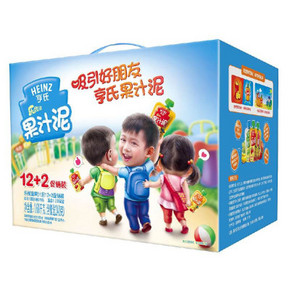 Heinz 亨氏 乐维滋果汁泥促销礼盒装120g*14袋 29.9元