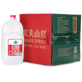 农夫山泉 天然饮用水4L*4桶+赠王老吉凉茶310ml*6罐 24.9元
