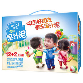 亨氏 (Heinz) 乐维滋12+2礼盒装 (1-3岁适用) 120g*14袋 36元