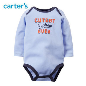Carter's 男婴1件式蓝色长袖连体衣 19.9元包邮
