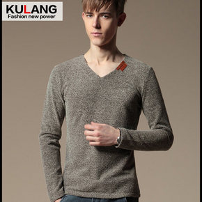 前15分钟# 库朗 男士t恤纯色V领针织衫 29元包邮