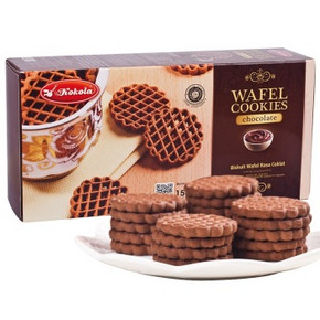 印尼进口  kokola 可可乐 华夫饼干 巧克力味150g 6.9元(可99-50)