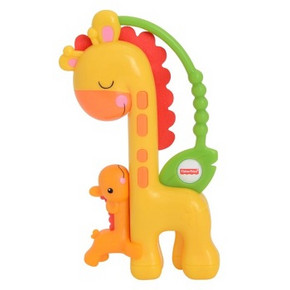 Fisher Price 费雪 新生儿安抚玩具 长颈鹿滑动摇铃 35元