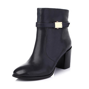 百丽旗下INNET/茵奈儿 冬季PU革女靴 59元包邮（99-40卡）