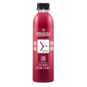 统一 微食刻（清）100%果蔬汁 280ml/瓶 1元