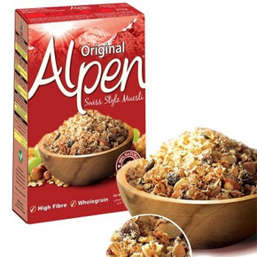 欧倍（Alpen）瑞士风味燕麦片 干果早餐--原味375g  11.9元，平时40元