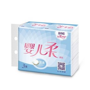 五月花 婴儿柔系列 3层抽式面纸140抽x6包 短幅 7元(13.95，买2付1)
