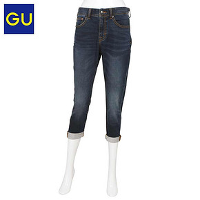 优衣库旗下# GU 女装DENIM LOOK 牛仔风七分裤 59元