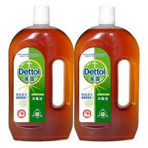 Dettol 滴露 消毒液 1.15L*2瓶*2组+凑单 101.6元(201.6-100)
