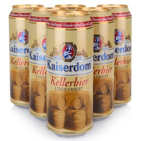 德国进口 Kaiserdom 窖藏啤酒 500ml*6听 29.9元