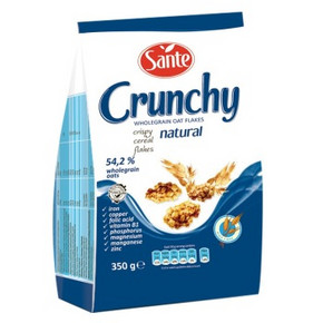 三特（sante）原味全谷类干吃脆麦片 350g  4.8元