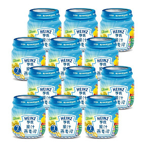 Heinz 亨氏 果汁燕麦泥 113g*12 整箱 49元