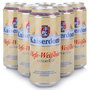德国进口 Kaiserdom 白啤酒 500ml*6听 24.9元