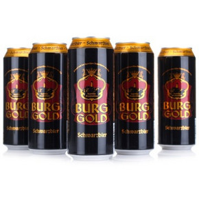 限地区：德国 Burggold 金城堡黑啤酒 500ml*6听 9.9元