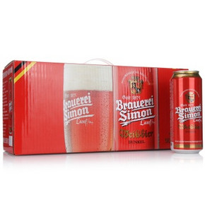 德国  凯恺撒西蒙 Kaisersimon 黑啤酒 500*12 听礼盒装 49元