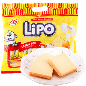 越南进口 利葡lipo面包干 奶香味300g*10袋 59元（10.9X10-50）