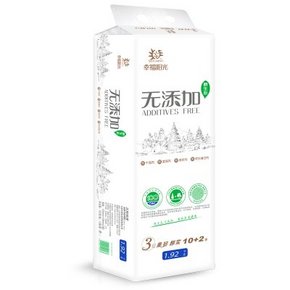手慢无# 幸福阳光 无添加卷纸1920g 12卷*8条 99.2元(199.2-100)