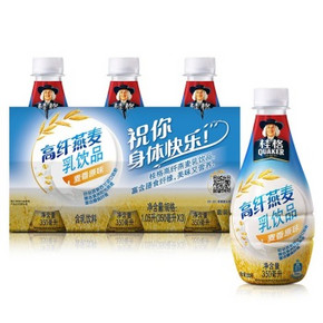 桂格 高纤燕麦乳 麦香原味 350mlx3联瓶 9.9元(买2送1)