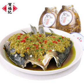 贺福记鱼头青剁椒酱230g*2瓶  9.9元包邮