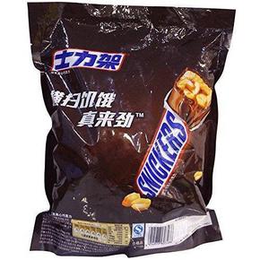 Snickers 士力架 花生夹心巧克力1kg 折42元(70，2件6折)