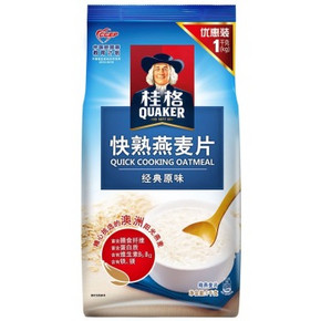 Quaker 桂格 快煮燕麦片 1000g 折11.8元(18.5，99-40)
