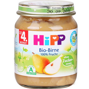 HIPP 德国喜宝 有机免敏梨子泥 125g 折6.9元(9.9，99-30)