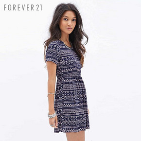 FOREVER21女装畅销款 部落风短袖连衣裙 50元