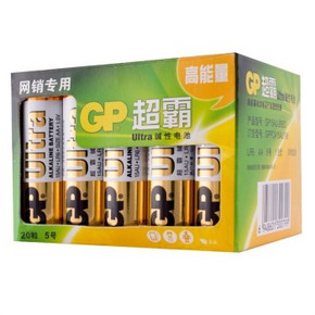 GP 超霸 GP15AU-2IB20 五号碱性电池 20粒装 19.9元