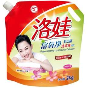 洛娃 洗衣液 多功能洗衣2kg 9.9元