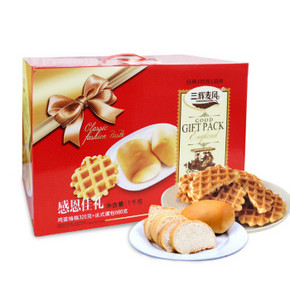 三辉麦风 组合装礼盒（法式面包 + 鸡蛋格格）1000g 21.6元(29.9，79-25)