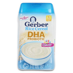 0点开抢# 美国嘉宝 Gerber 宝宝辅食米粉1段 227g 9.9元包邮