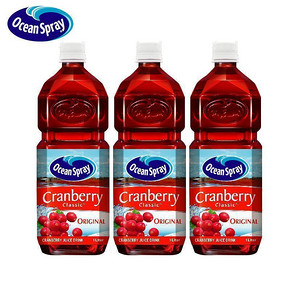 前30秒# 美国ocean spray 优鲜沛 蔓越莓汁1L*3瓶 0点 9.9元包邮(39.9-30)
