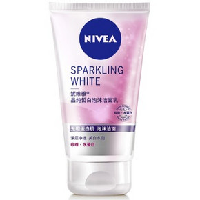NIVEA 妮维雅 晶纯皙白泡沫洁面乳100g 9.9元