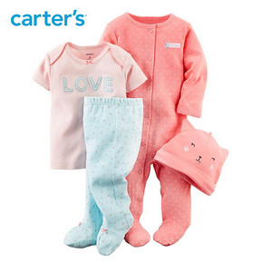 Carter's 新生儿长袖连体衣4件套  116元包邮